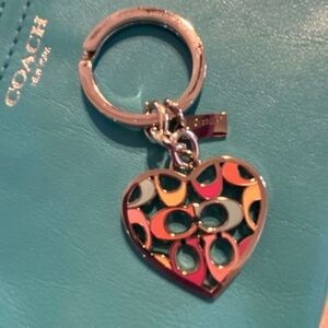 COACH Heart Keychain